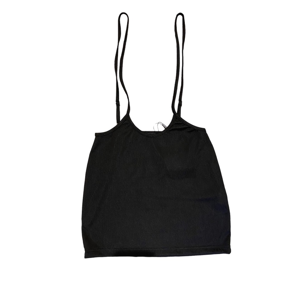 [PLT] Ribbed Dungaree Straps Mini Skirt - Picture 5 of 5